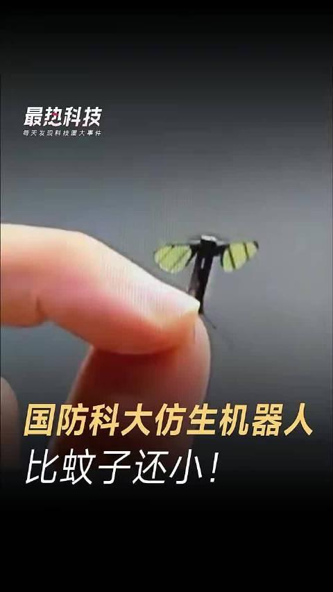 国防科大造出"机械蚊子"：0.3克机器人可负重飞行，或改变未来战争形态